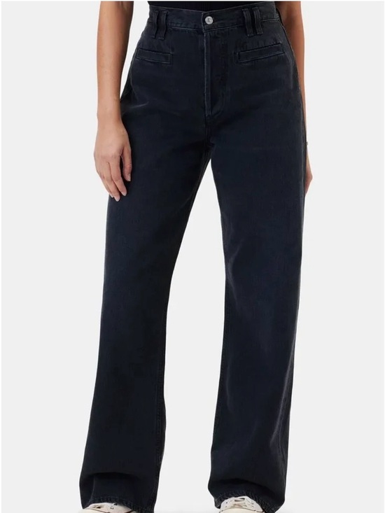 Citizens Of Humanity Denim - Citizens Of Humanity Deep Black High-Rise Wide Leg Jeans